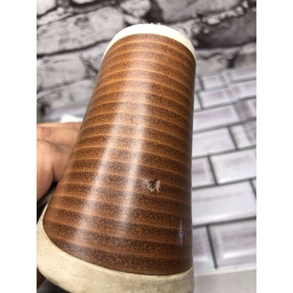 Johnston & Murphy Kayla Taupe Leather Heel Strappy Sandals Women’s Sz 9M US/40EU - Picture 6 of 16